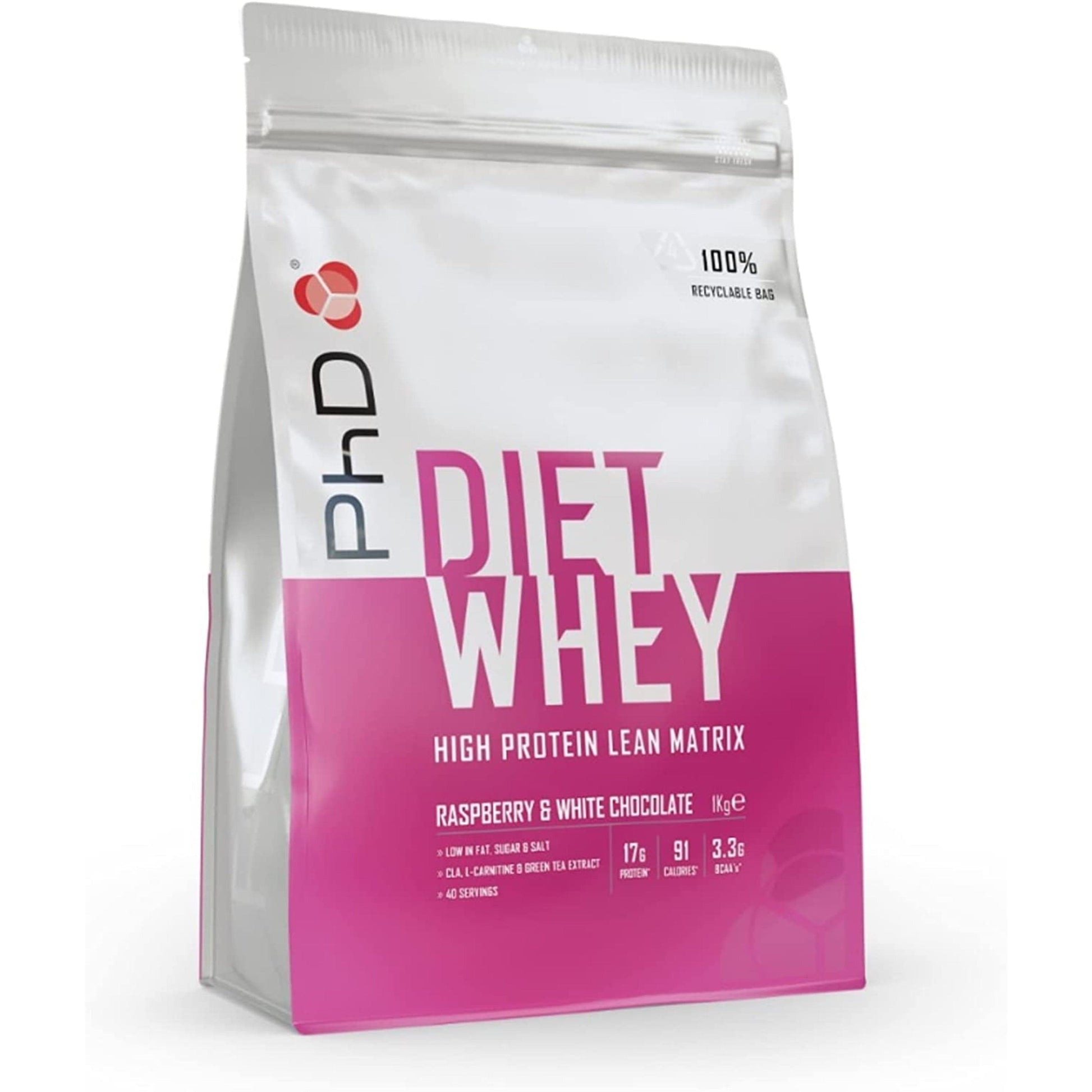 PHD Sports Supplements WHITE CHOC&RASBERRY PHD - Diet Whey 1KG