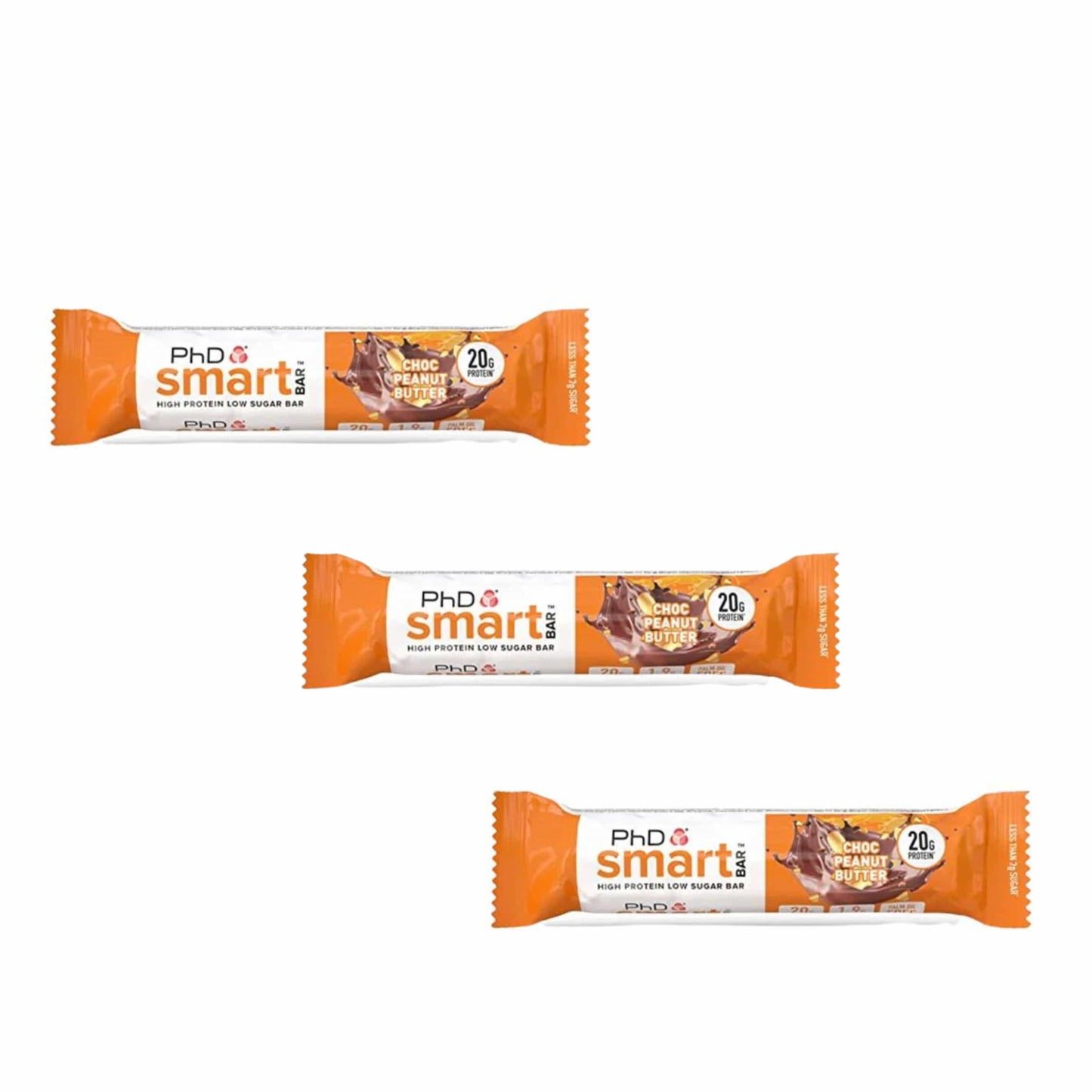 PHD Sports Supplements 3 Pieces PHD -  Smart Bar Choc Peanut Butter 20g