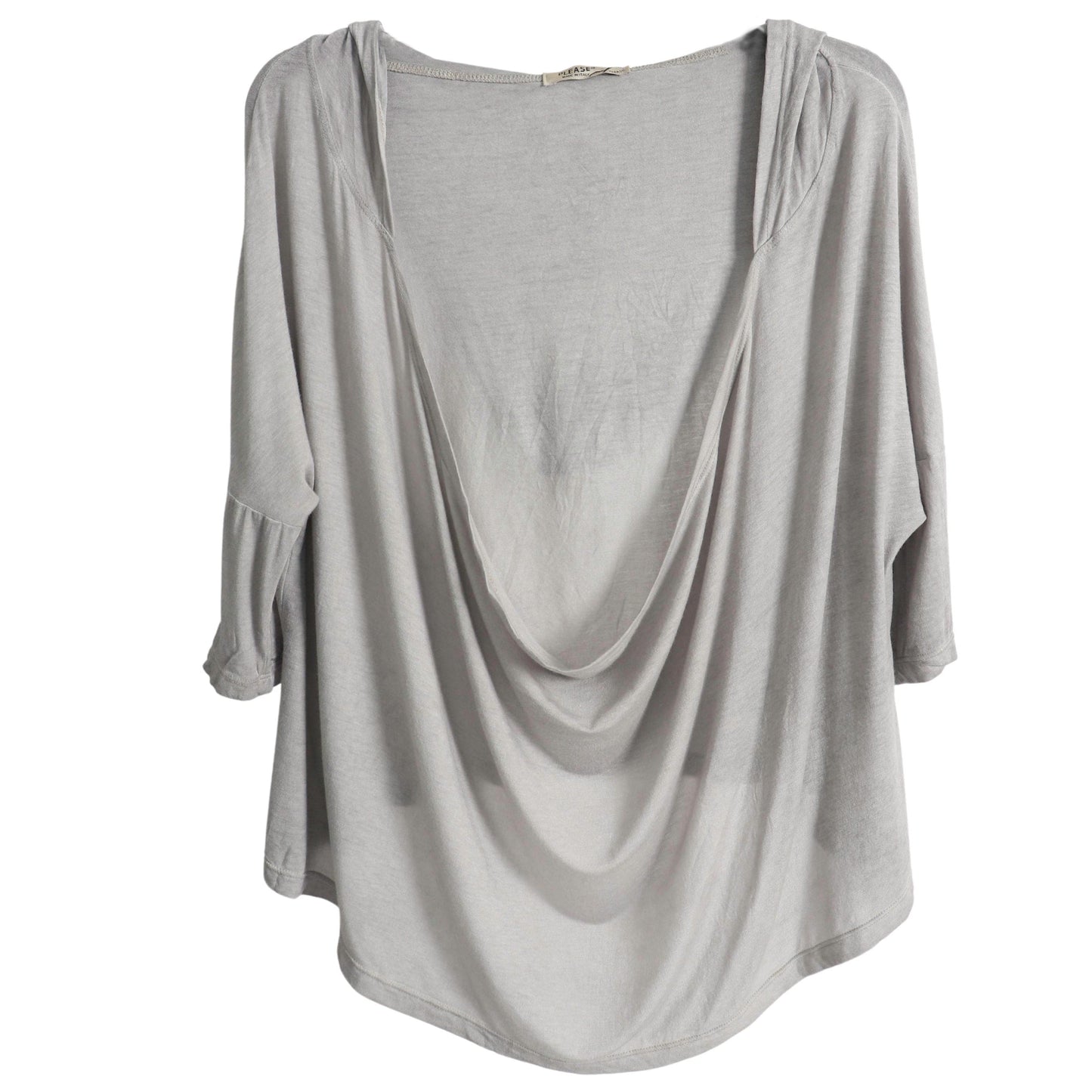 PLEASE Womens Tops M / Grey PLEASE - Hooded T-Shirt