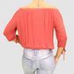 POLLY & ESTHER Womens Tops XL / Cinnamon Off Shoulder Top