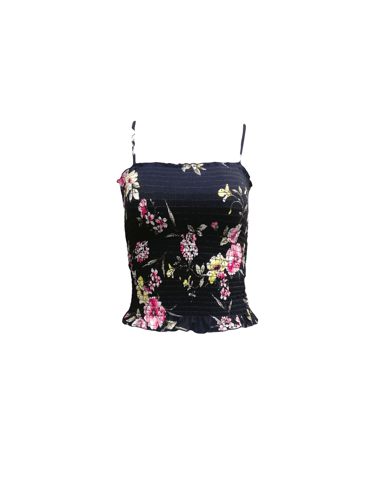POLLY & ESTHER Womens Tops POLLY & ESTHER - Smocked Floral Tank Top