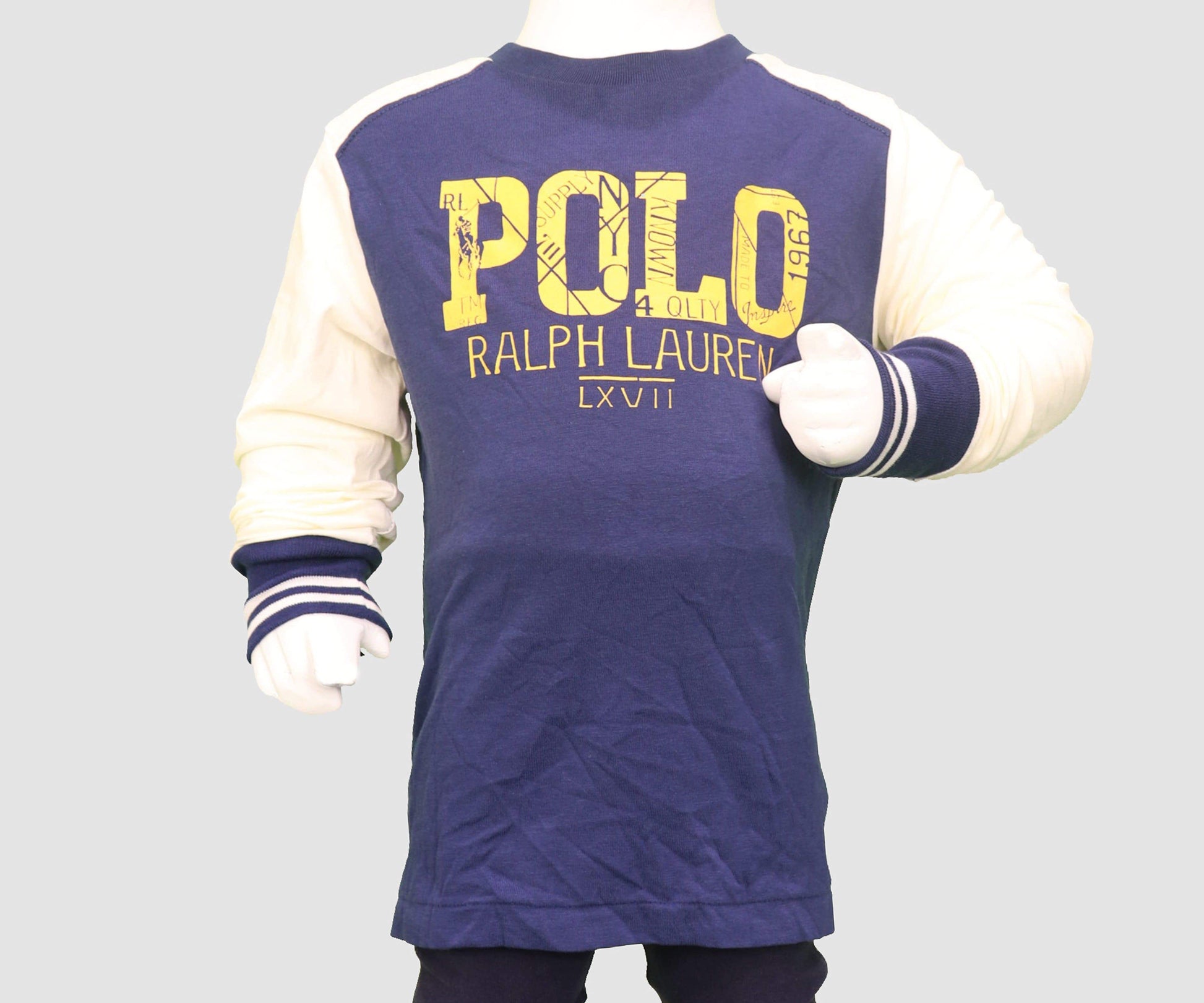 Polo Ralph Lauren Apparel 2 Years / Navy - White POLO RALPH LAUREN - Baby - Long Sleeve Top