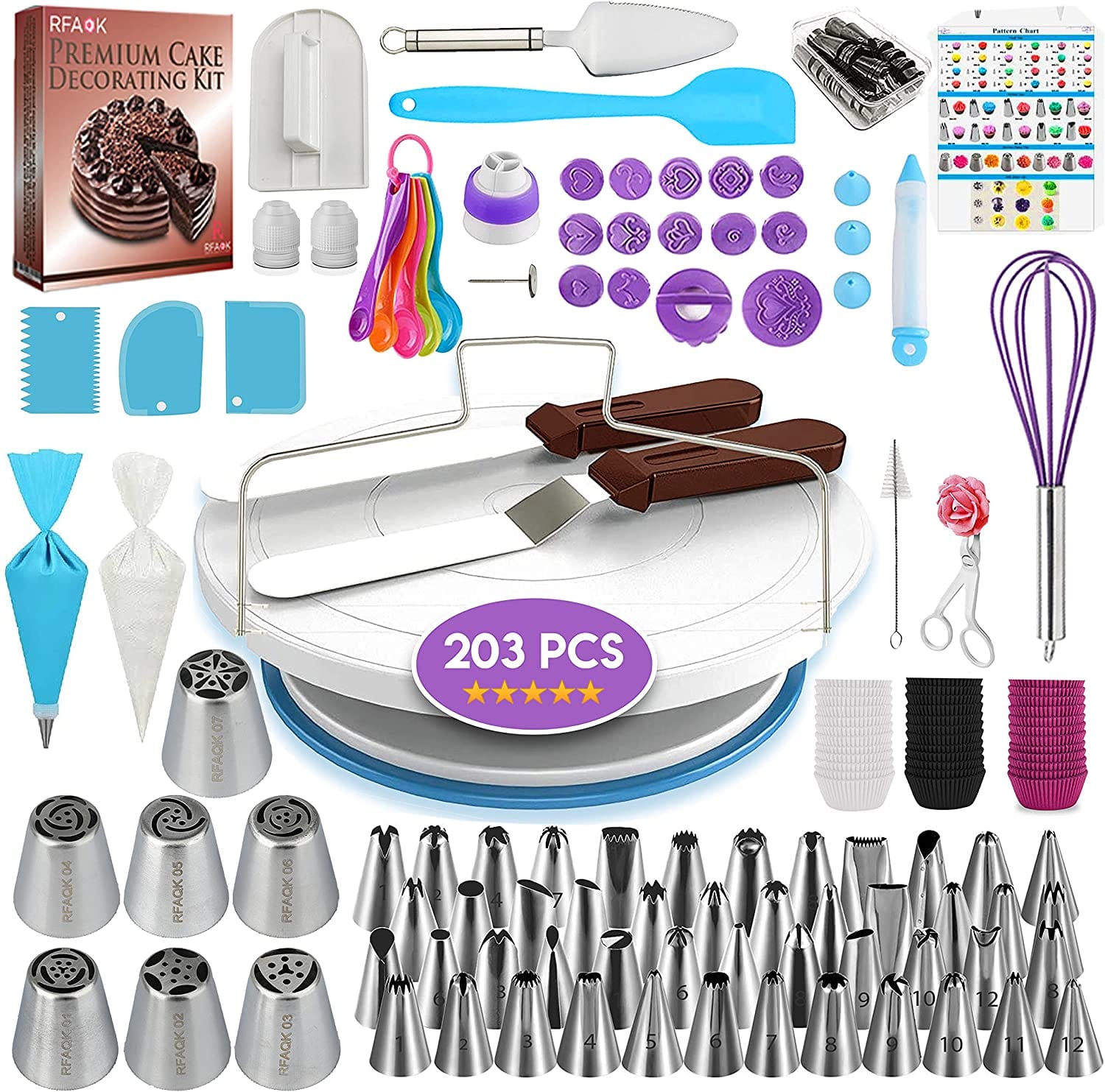 RFAOK Kitchenware RFAOK - Cake Decorating Supplies Kit 203 PCs