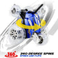 Sharper Image Toys Blue Thunder Tumbler Spinning Stunt Mini Truck RC Car with 5th Wheel