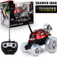 Sharper Image Toys Red Thunder Tumbler Spinning Stunt Mini Truck RC Car with 5th Wheel