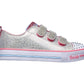 SKECHERS Kids Shoes 30 / Grey / Silver Twinkle Toes Shuffles - Dreamin Sparkle