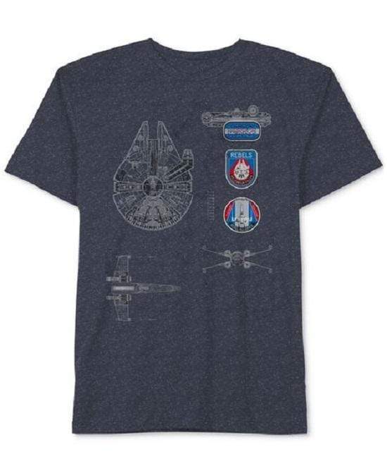 STAR WARS Boys Tops L / Heather Blue STAR WARS - Kids - Graphic-Print T-Shirt