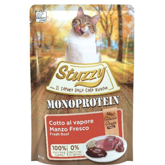 STUZZY Pet Food STUZZY - Cat Pouch Monoprotein With Fresh Beef 85g