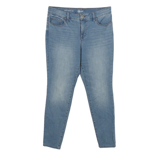 STYLE & CO. Womens Bottoms L / Blue STYLE & CO. - High-Rise Curvy Cropped Jeans