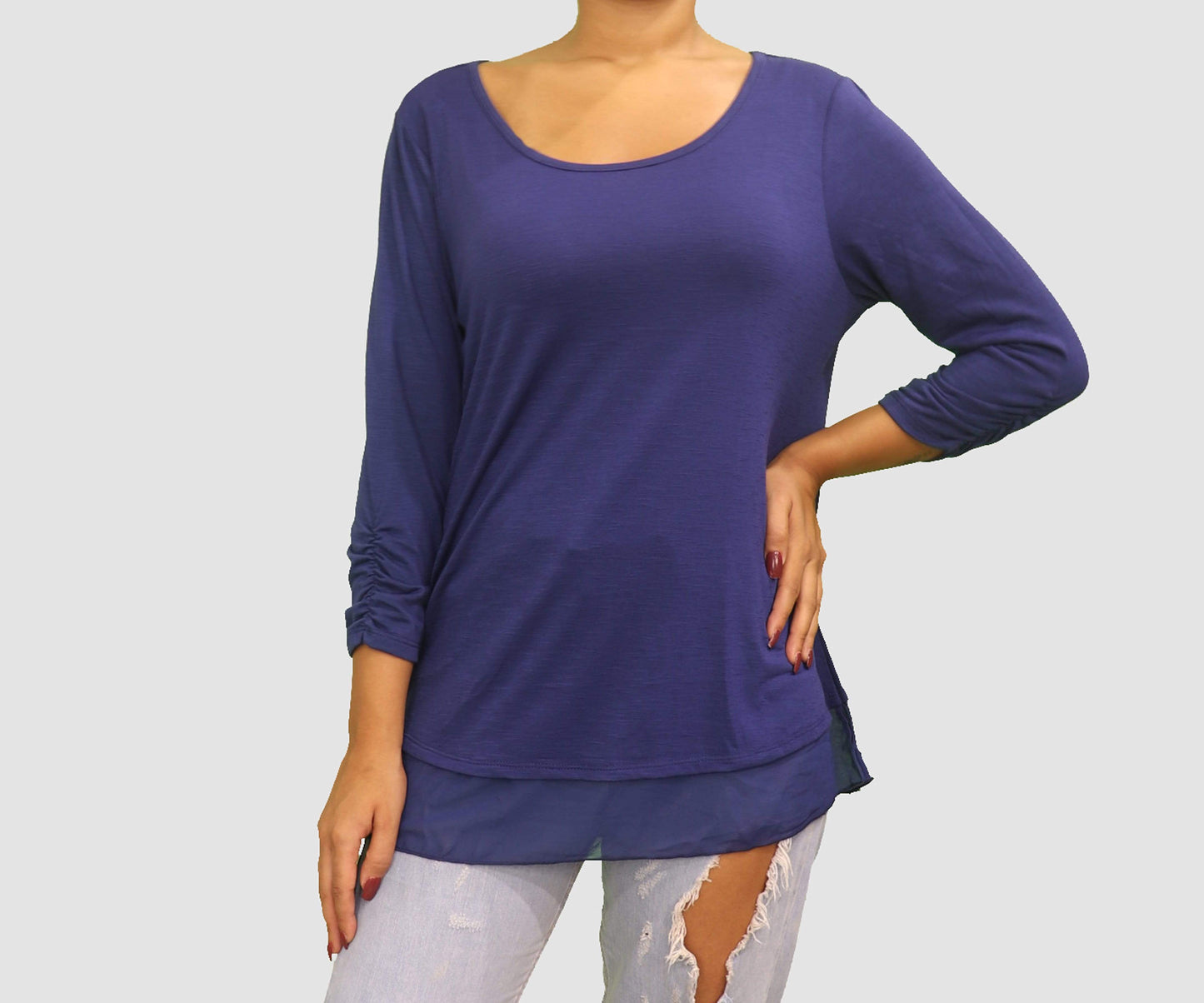 Style & Co Womens Tops Long Sleeve Top