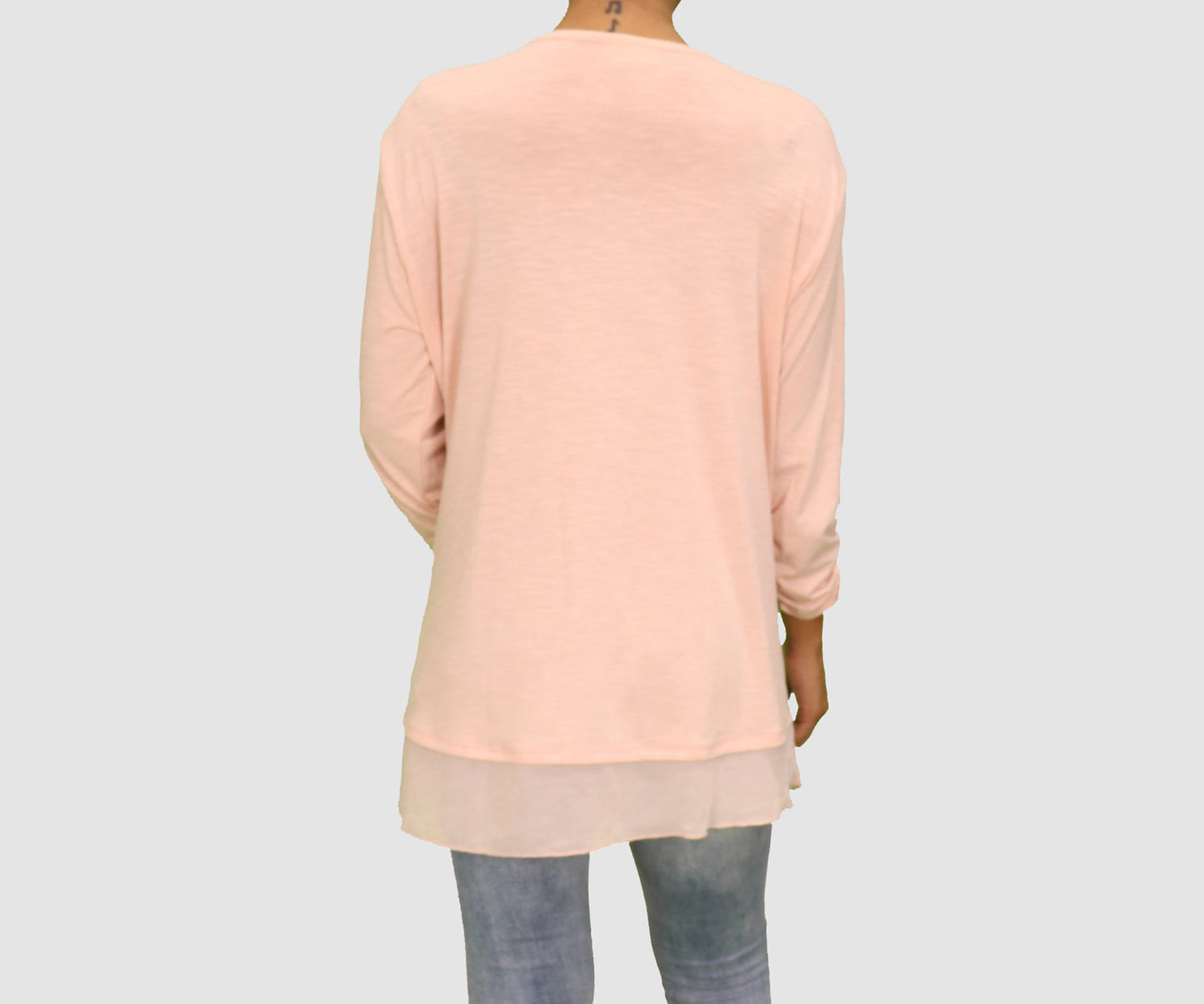 Style & Co Womens Tops XL / Pink Three Quarter Sleeve Top