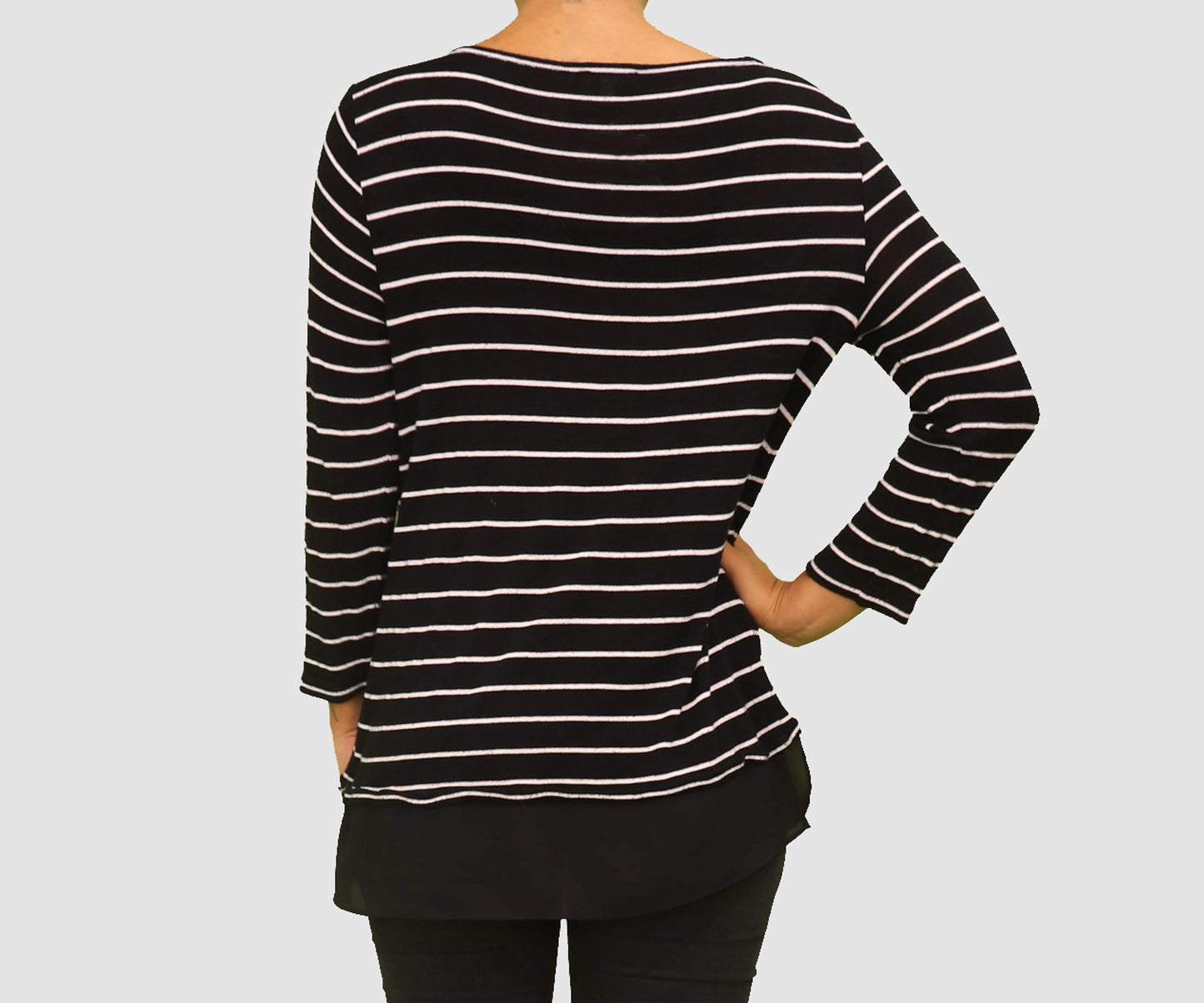TALBOTS - Striped Long Sleeve Top