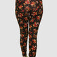 Time And Tru Womens Bottoms M / Black/Red/Mustard Floral Pants