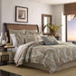 Tommy Bahama Comforter/Quilt/Duvet King / Brown Raffia Palms Brown Botanical Cotton Comforter Set -  4-Piece