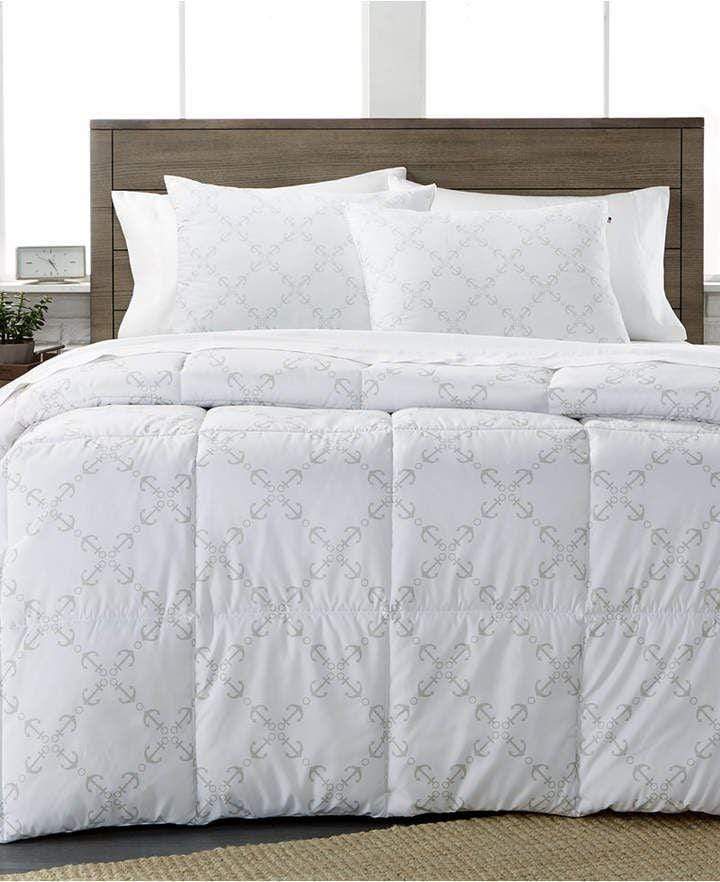 Tommy Hilfiger Comforter/Quilt/Duvet Twin / White/Beige Tommy Hilfiger - Anchor Print Comforter Set