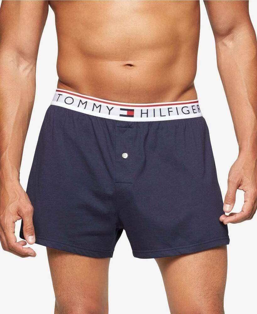 Tommy Hilfiger Mens Underwear XL / Navy Modern Essentials Knit Cotton Boxer