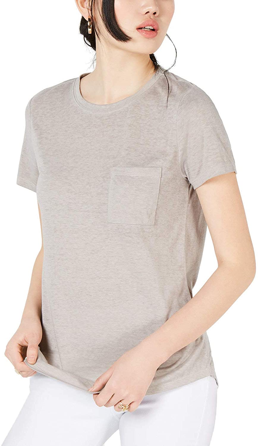 ULTRA FLIRT Womens Tops M / Grey / D01 ULTRA FLIRT - Juniors' Boyfriend Pocket Shirt