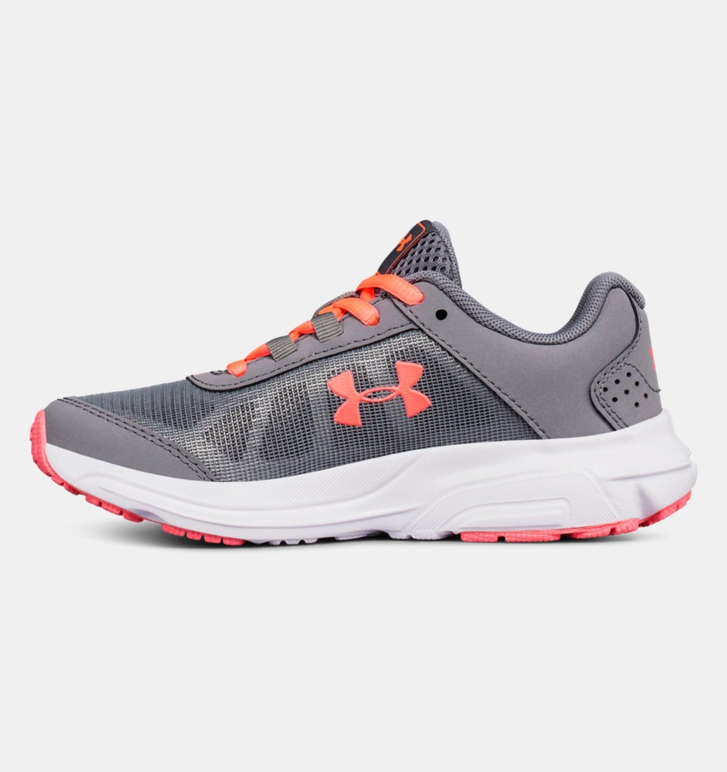 UNDER ARMOUR Kids Shoes 32 / Grey/Neon Pink GPS Rave 2