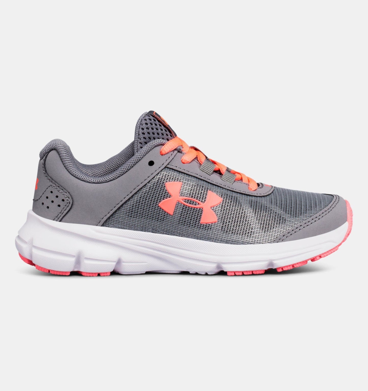 UNDER ARMOUR Kids Shoes 32 / Grey/Neon Pink GPS Rave 2