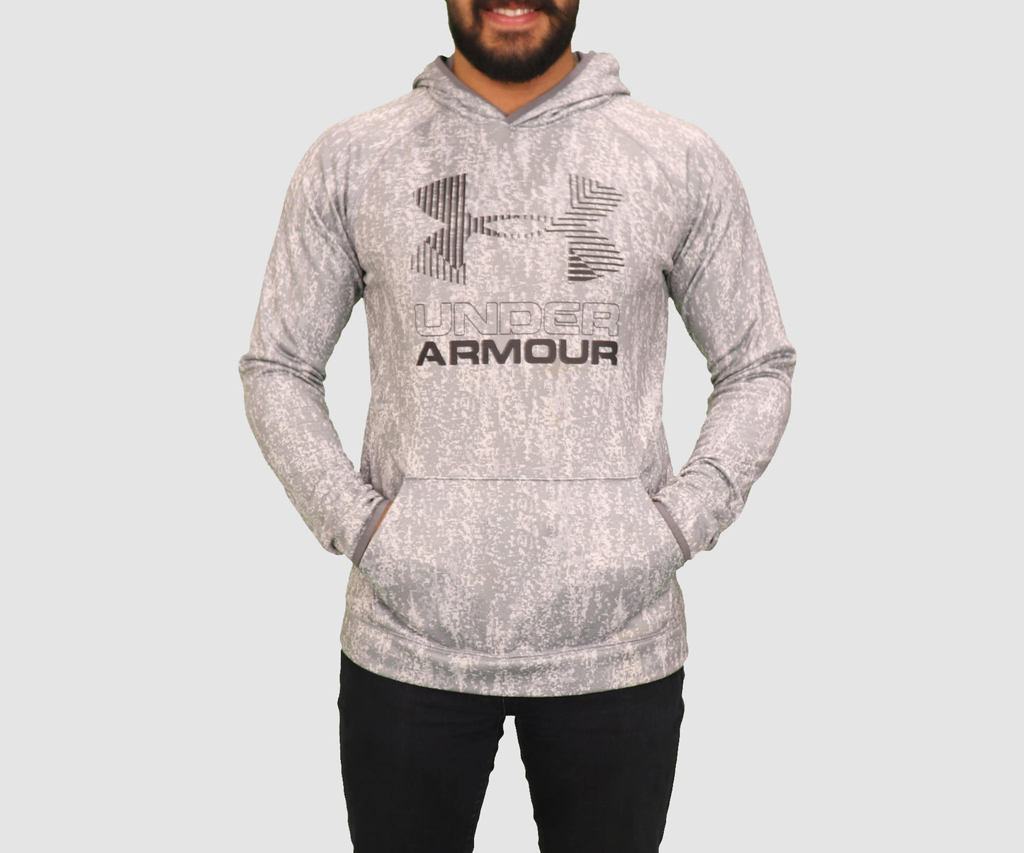 UNDER ARMOUR Mens Tops Small / Grey Hoodie