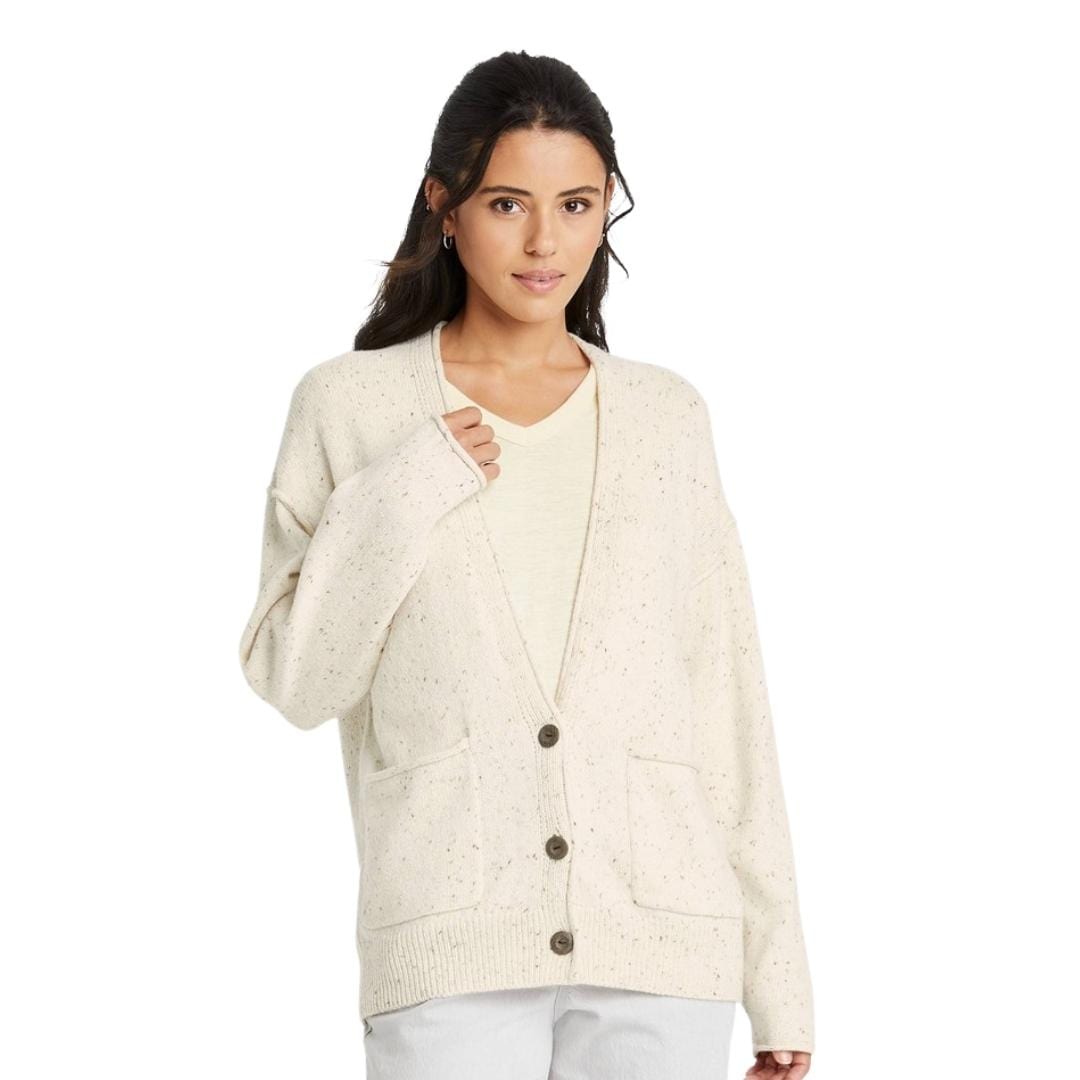 UNIVERSAL THREAD Womens Jackets S / White UNIVERSAL THREAD - Button-Front Closure Cardigan