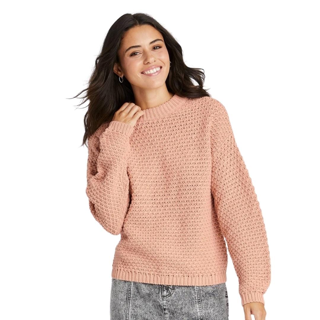 UNIVERSAL THREAD Womens Tops L / Pink UNIVERSAL THREAD - Crewneck Pullover Sweater
