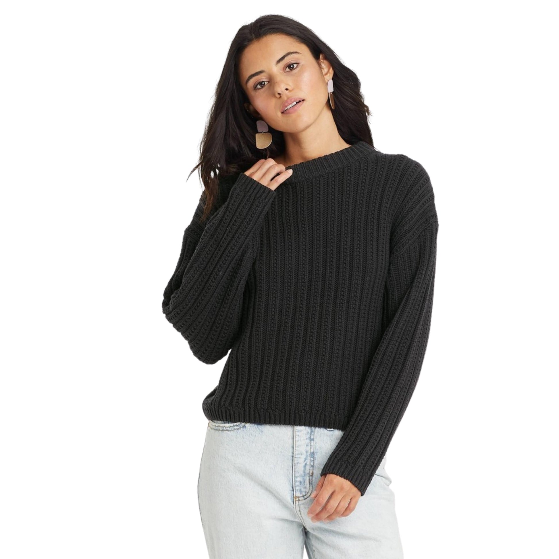 UNIVERSAL THREAD Womens Tops M / Black UNIVERSAL THREAD - Crewneck Pullover Sweater
