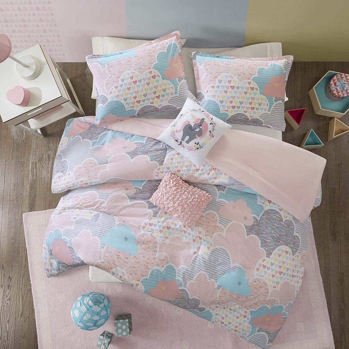 Urban Habitat Comforter/Quilt/Duvet Twin / Pink Urban Habitat - Colorful Clouds Print Comforter Set