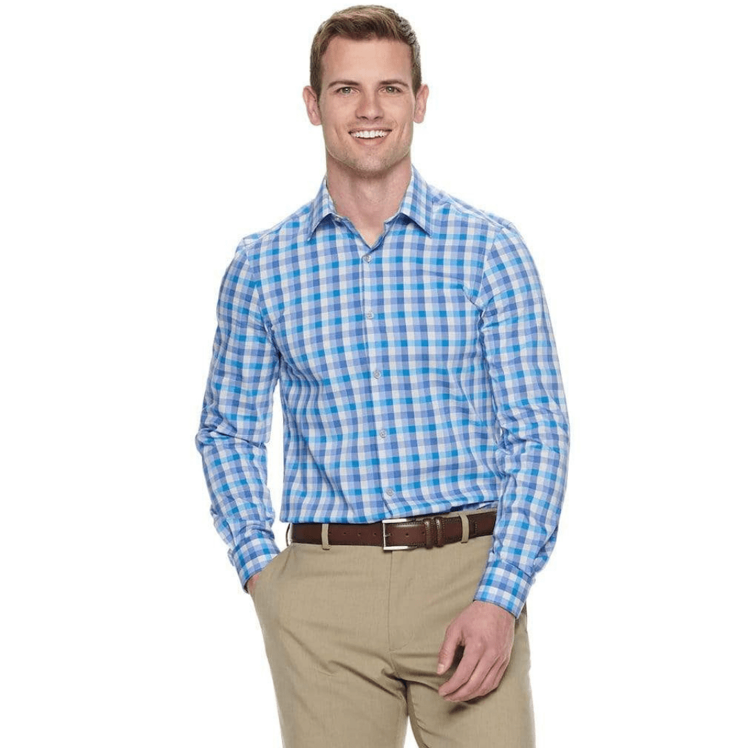VAN HEUSEN Mens Tops XL / Multi-Color VAN HEUSEN - Slim-Fit Flex Collar Stretch Dress Shirt