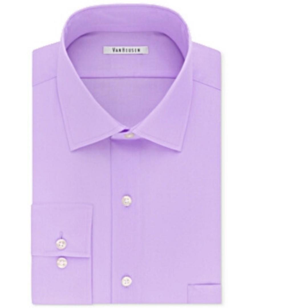 VAN HEUSEN Mens Tops XL / Purple VAN HEUSEN - Stretch Flex Dress Shirt