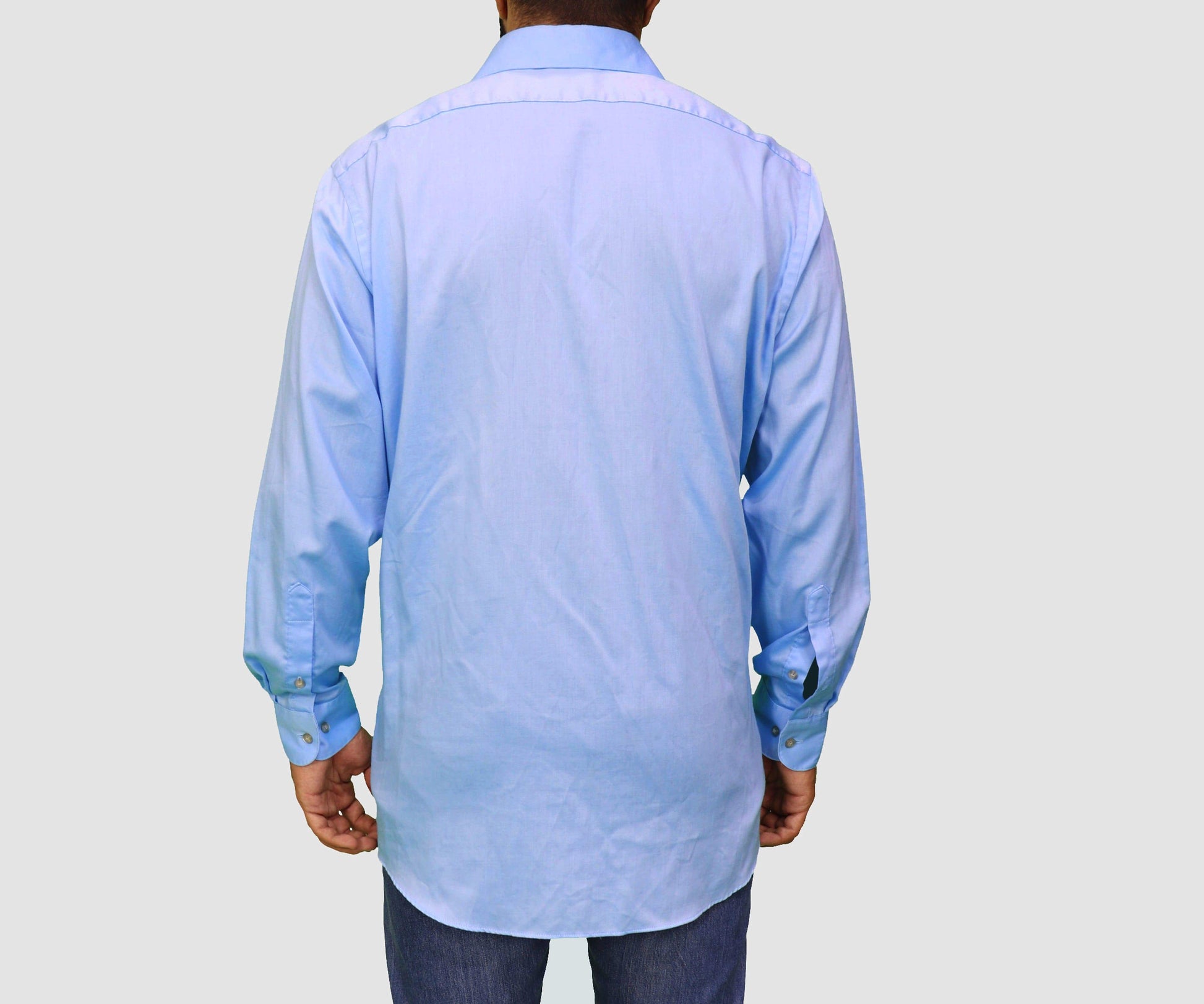 Van Heusen Mens Tops Large / Blue VAN HEUSEN - Stretch Regular Fit Long Sleeve Dress Shirt