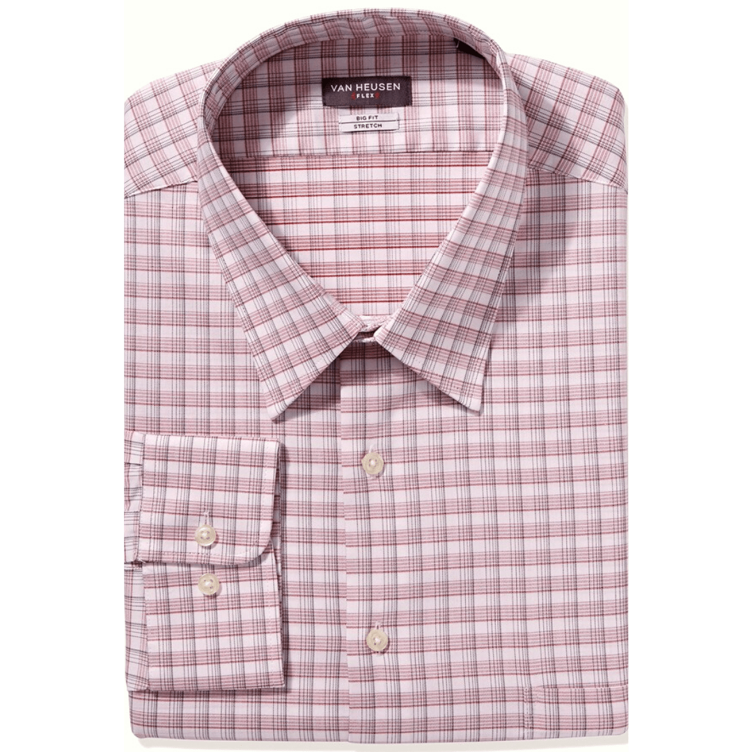 VAN HEUSEN Mens Tops XXL / Multi-Color VAN HEUSEN - Wrinkle Resistant Plaid Dress Shirt