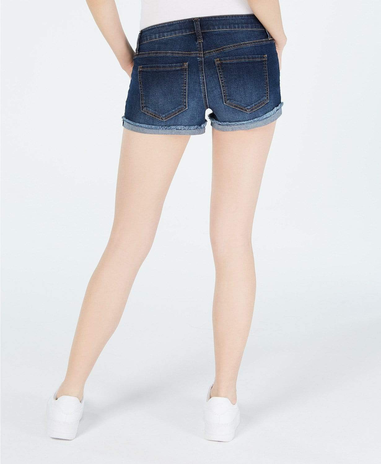 Vanilla Star Womens Bottoms Small - 5 VANILLA STAR - Low-Rise Button-Up Jean Shorts