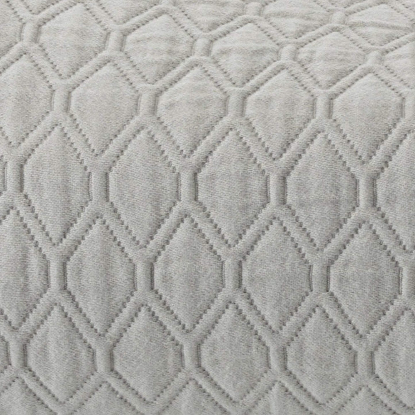Vera Wang Comforter/Quilt/Duvet Grey / Queen - 234cm x 244cm Puckered Diamond Matelasse Steel Coverlet - 1 Piece