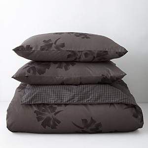 Vera Wang Comforter/Quilt/Duvet Queen / Charcoal Vera Wang - Pom Pom Duvet Cover Set