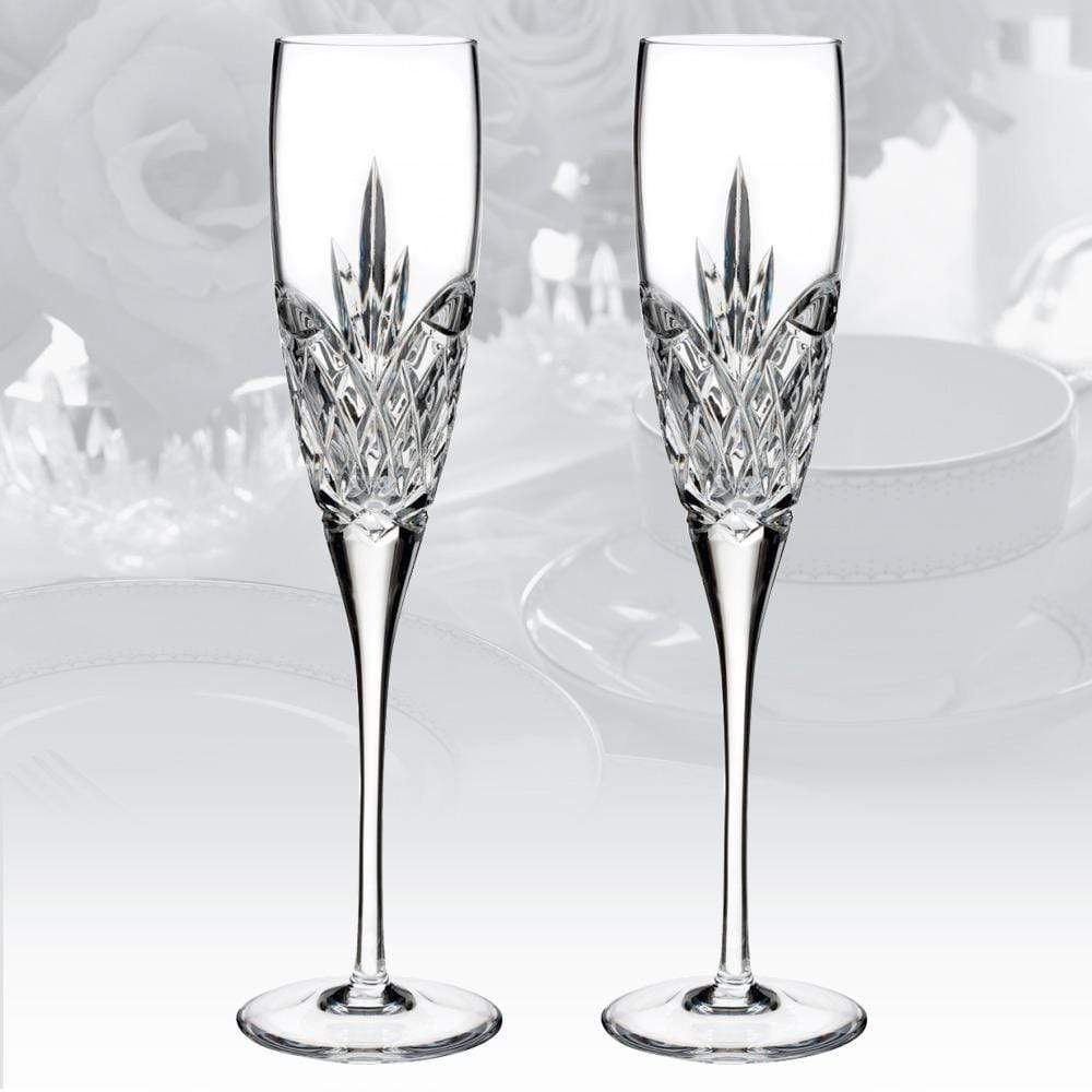 WATERFORD Household Crystal Love Forever Champagne Flute - Set of 2
