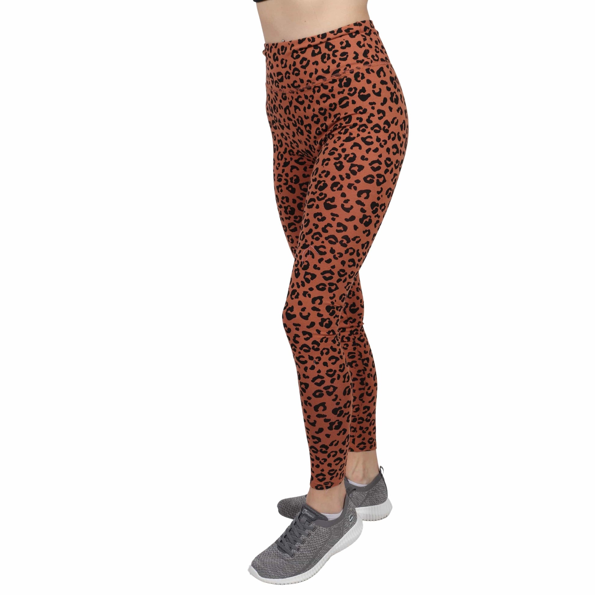 Wild Fable Women's High Waisted Classic Leopard Print Leggings Brown Black  XL 