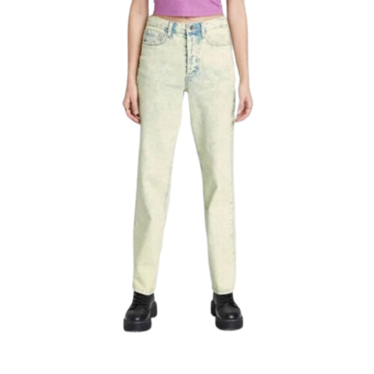 WILD FABLE Womens Bottoms XS / Multi-Color WILD FABLE - Super-High Rise Acid Over-Dye Straight Jeans