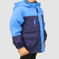 WONDER KIDS Apparel 3 Years / Navy/ Blue/ Neon Green Hooded Winter Jacket