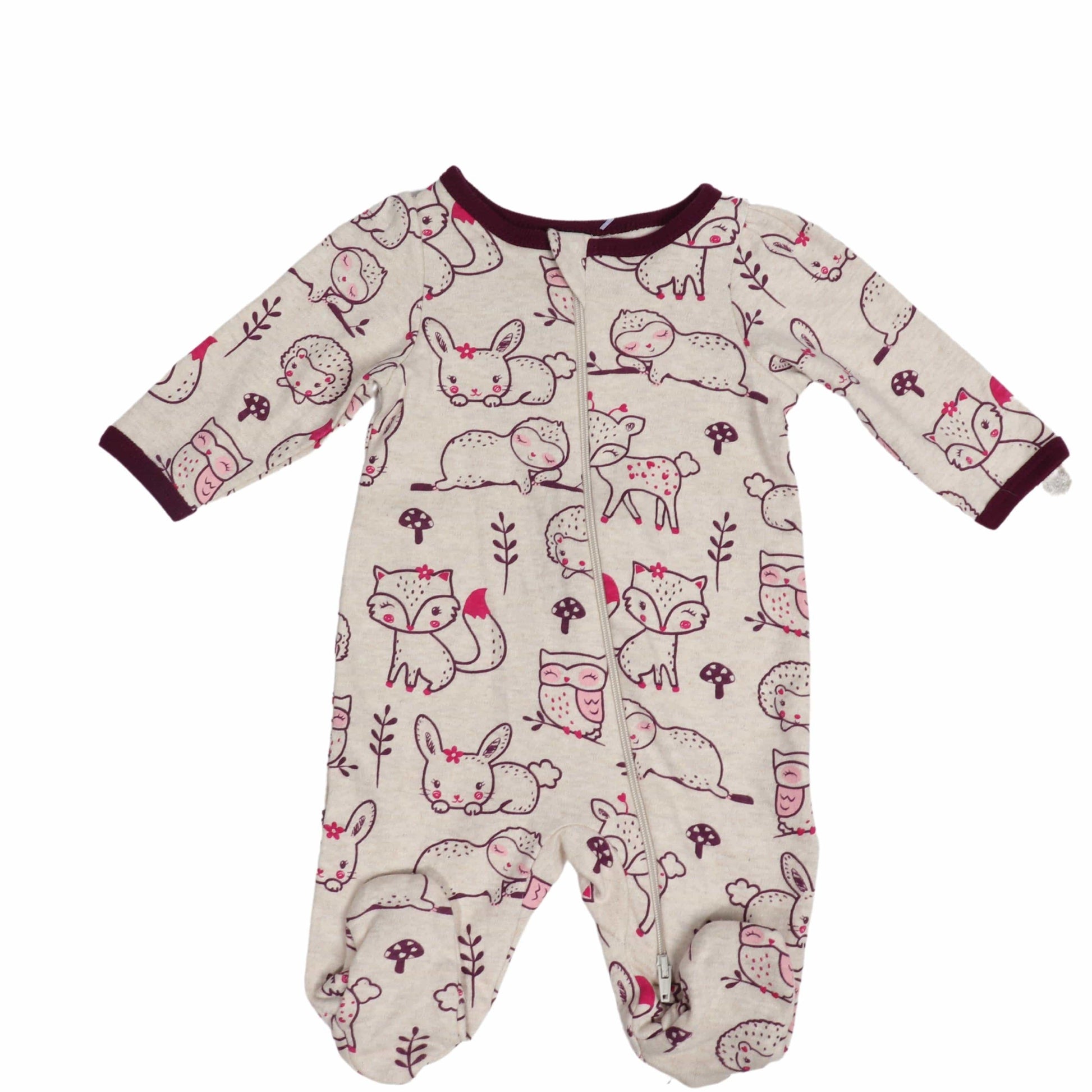WONDER NATION Baby Girl 0-3 Month / Multi-Color WONDER NATION - Casual Printed Overall