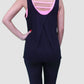 Xersion Womens sports X-Small / Black / Pink Sleeveless Tank Top