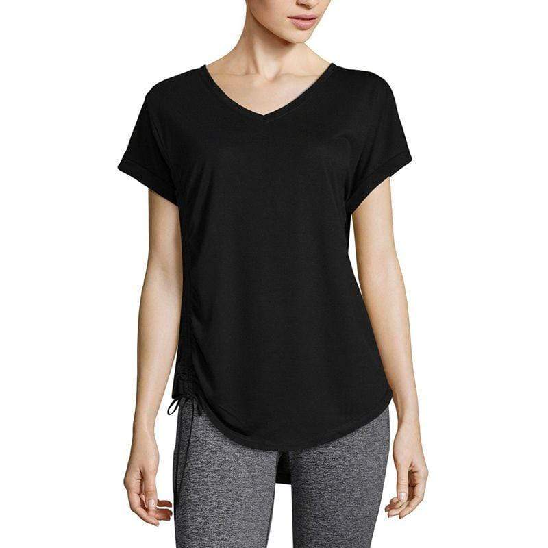 Xersion Womens Tops Small Studio Side Ruched T-Shirt