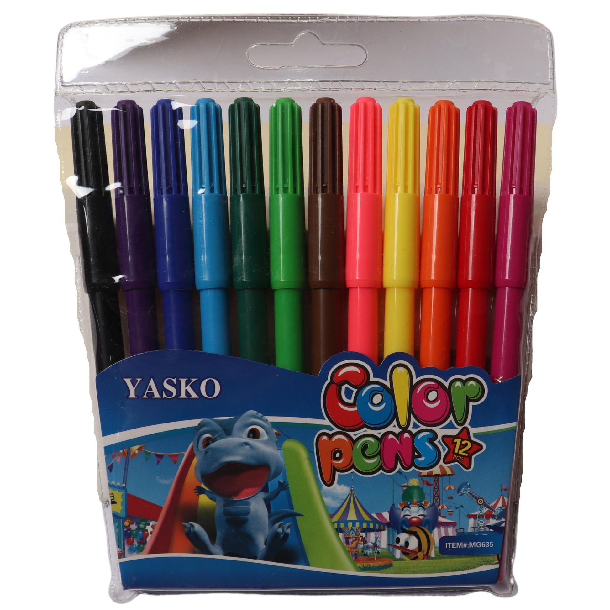 YASKO School Bags & Supplies YASKO - FELT PENS 12 CLRS